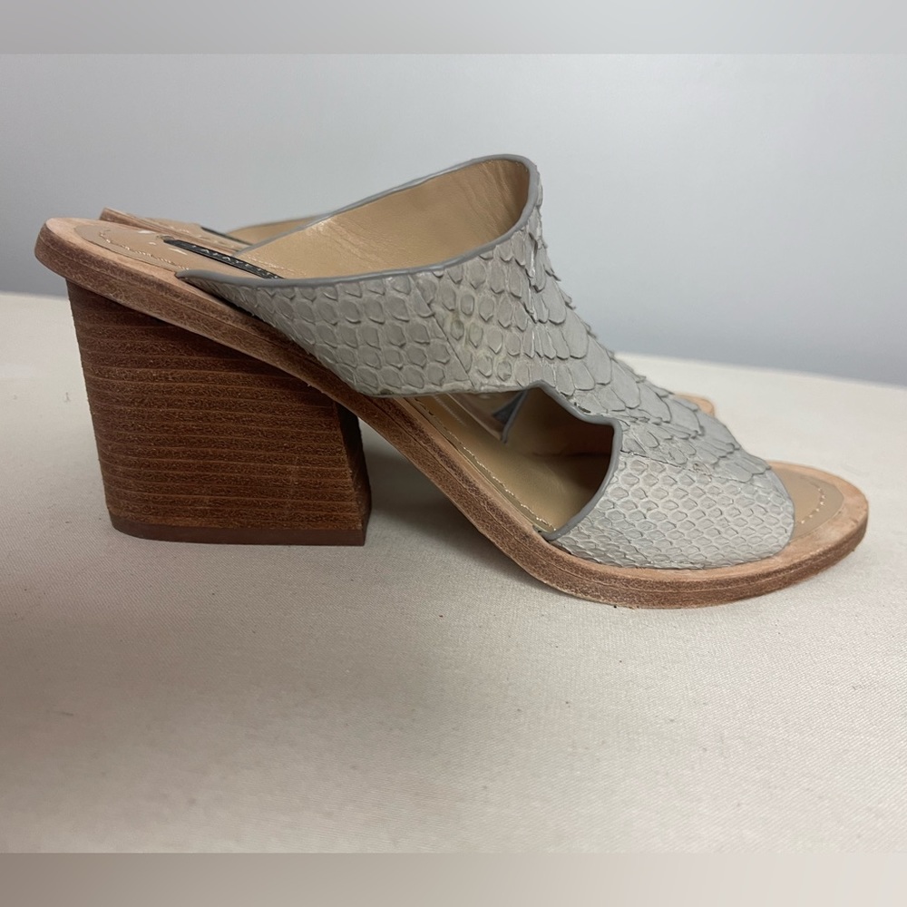 Lafayette 148 New‎ York Heeled Cassidee Snakeskin Sandals Size 6